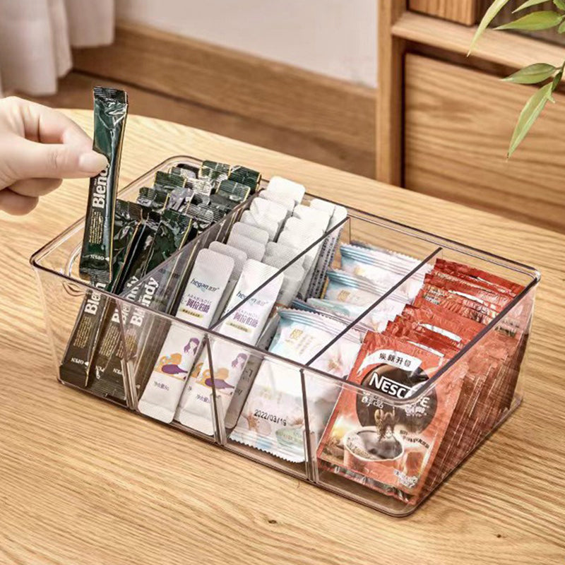 TY-0924 Clear PET Tea Bag Organizer Divided Storage Container Bin for Kitchen Cabinet, Countertop, Pantry TY-0924 Clear PET Tea Bag Organizer Divided Storage Container Bin for Kitchen Cabinet, Countertop, Pantry